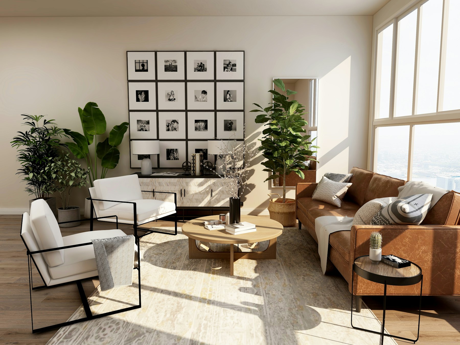 Sunlit living room